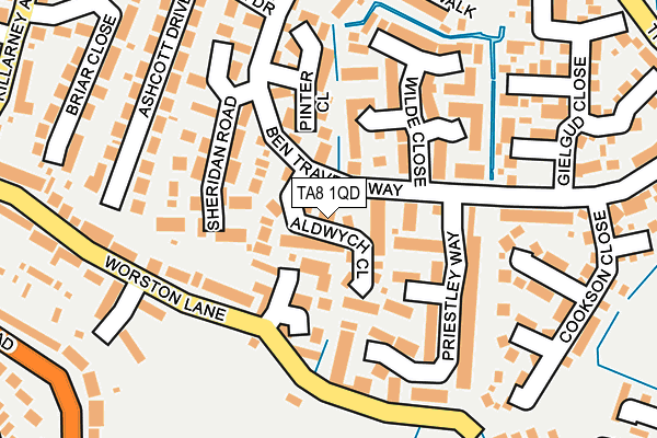 TA8 1QD map - OS OpenMap – Local (Ordnance Survey)