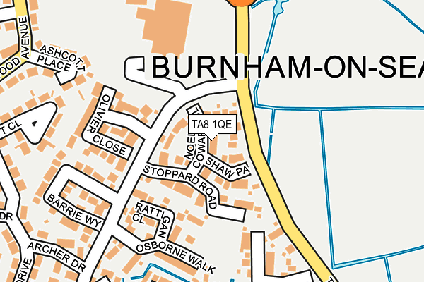 TA8 1QE map - OS OpenMap – Local (Ordnance Survey)