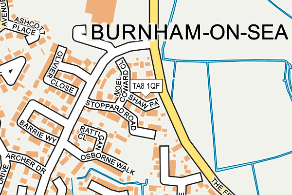 TA8 1QF map - OS OpenMap – Local (Ordnance Survey)