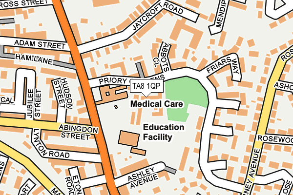 TA8 1QP map - OS OpenMap – Local (Ordnance Survey)