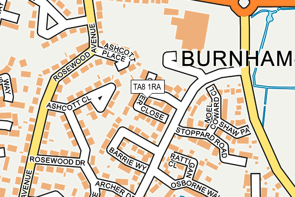 TA8 1RA map - OS OpenMap – Local (Ordnance Survey)