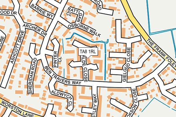 TA8 1RL map - OS OpenMap – Local (Ordnance Survey)