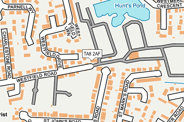 TA8 2AF map - OS OpenMap – Local (Ordnance Survey)