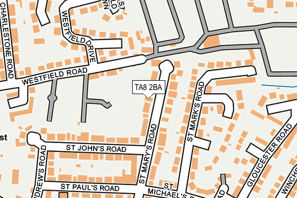 TA8 2BA map - OS OpenMap – Local (Ordnance Survey)