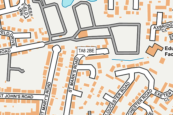 TA8 2BE map - OS OpenMap – Local (Ordnance Survey)