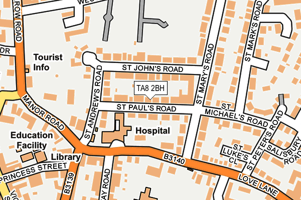 TA8 2BH map - OS OpenMap – Local (Ordnance Survey)