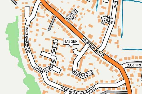 TA8 2BP map - OS OpenMap – Local (Ordnance Survey)
