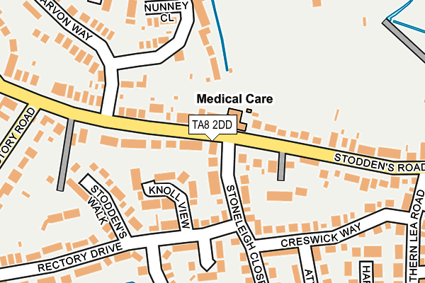 TA8 2DD map - OS OpenMap – Local (Ordnance Survey)