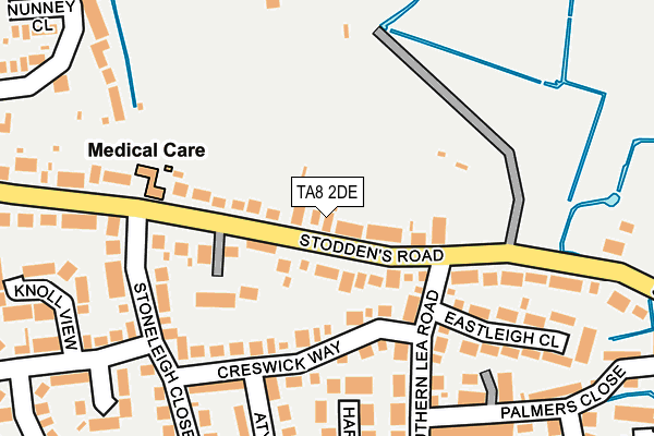 TA8 2DE map - OS OpenMap – Local (Ordnance Survey)