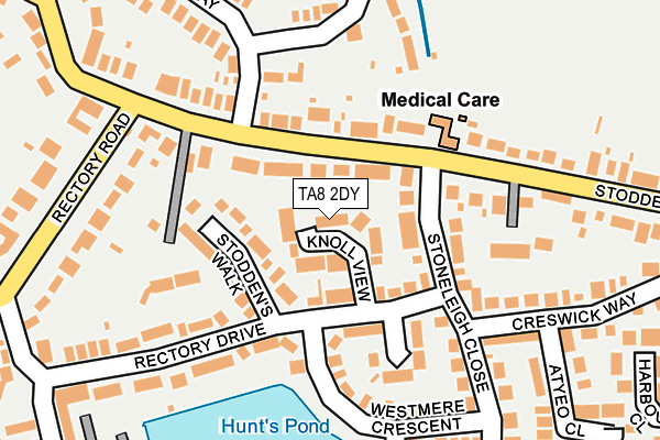 TA8 2DY map - OS OpenMap – Local (Ordnance Survey)