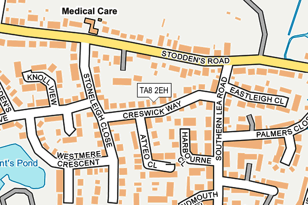 TA8 2EH map - OS OpenMap – Local (Ordnance Survey)
