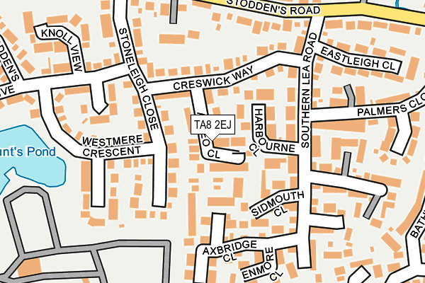 TA8 2EJ map - OS OpenMap – Local (Ordnance Survey)