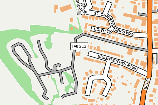 TA8 2ES map - OS OpenMap – Local (Ordnance Survey)