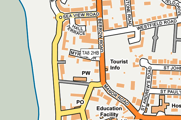 TA8 2HB map - OS OpenMap – Local (Ordnance Survey)