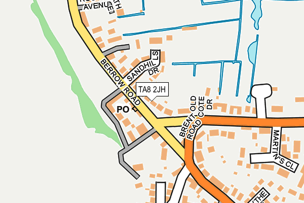 TA8 2JH map - OS OpenMap – Local (Ordnance Survey)