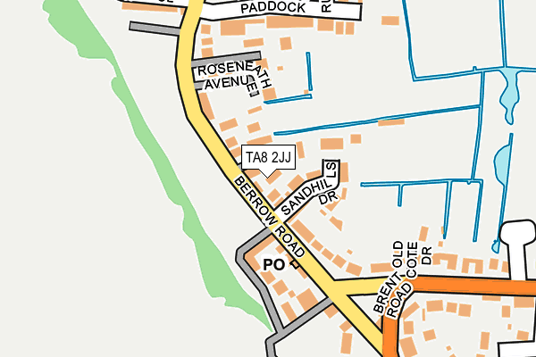 TA8 2JJ map - OS OpenMap – Local (Ordnance Survey)