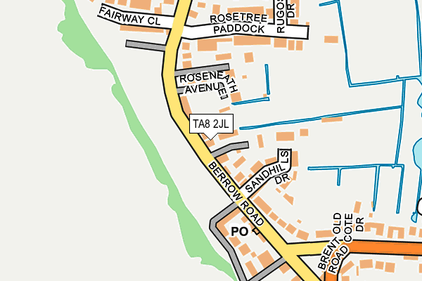 TA8 2JL map - OS OpenMap – Local (Ordnance Survey)