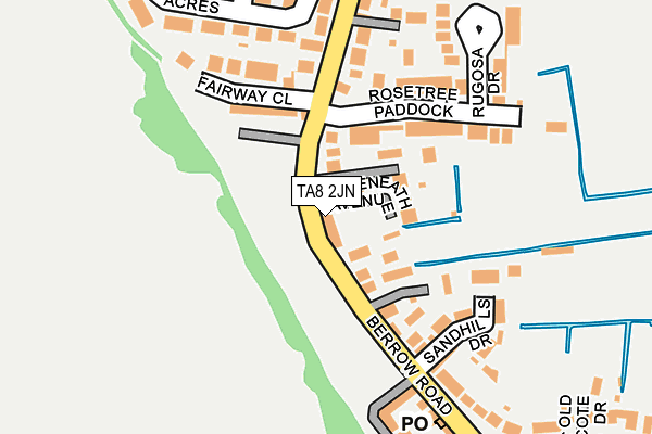 TA8 2JN map - OS OpenMap – Local (Ordnance Survey)