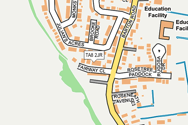 TA8 2JR map - OS OpenMap – Local (Ordnance Survey)