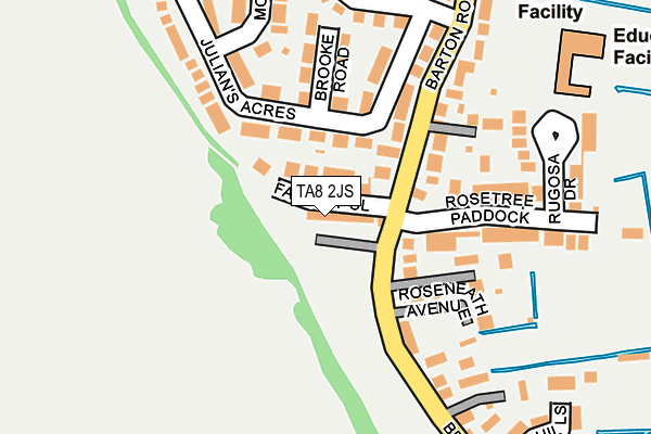 TA8 2JS map - OS OpenMap – Local (Ordnance Survey)