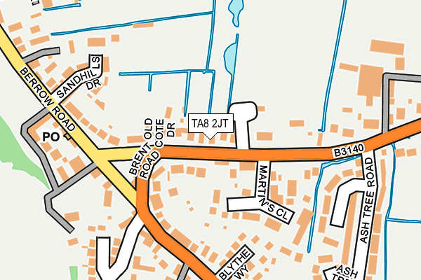 TA8 2JT map - OS OpenMap – Local (Ordnance Survey)