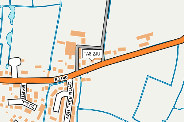 TA8 2JU map - OS OpenMap – Local (Ordnance Survey)