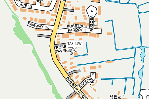 TA8 2JW map - OS OpenMap – Local (Ordnance Survey)