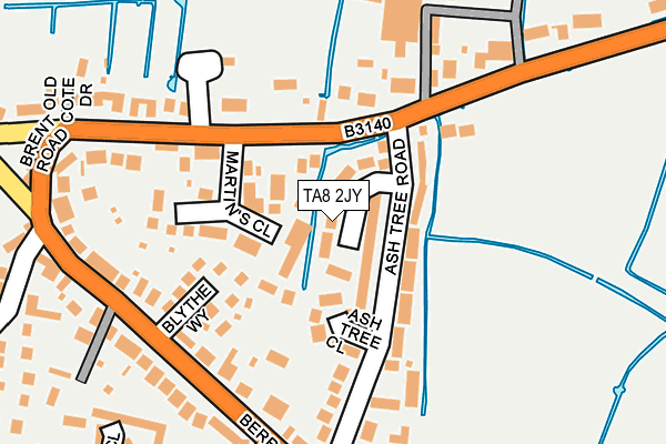 TA8 2JY map - OS OpenMap – Local (Ordnance Survey)