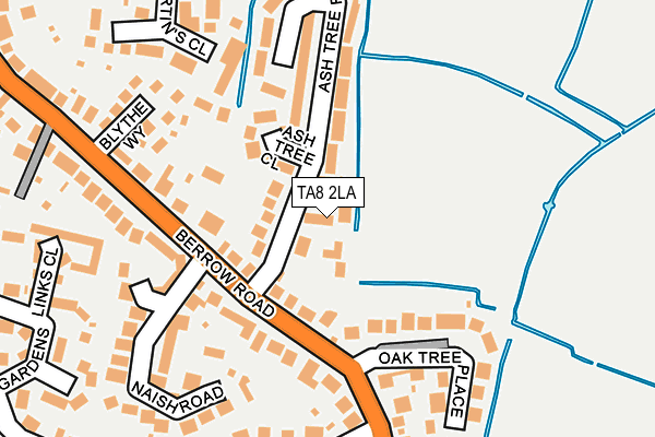 TA8 2LA map - OS OpenMap – Local (Ordnance Survey)