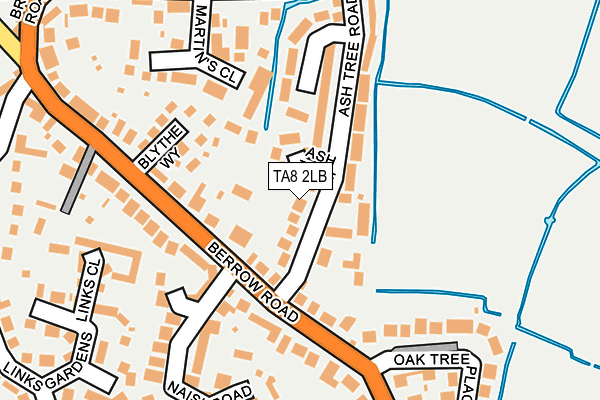 TA8 2LB map - OS OpenMap – Local (Ordnance Survey)