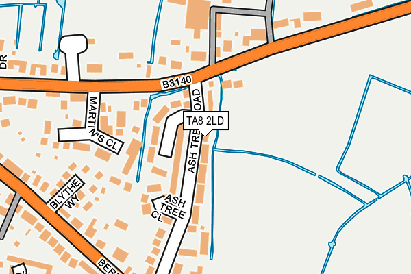 TA8 2LD map - OS OpenMap – Local (Ordnance Survey)