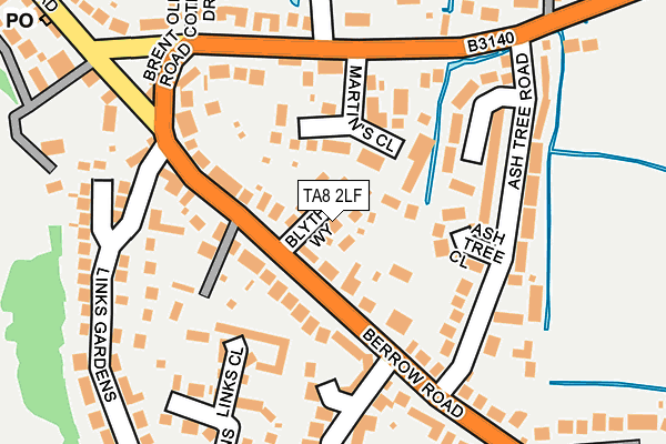 TA8 2LF map - OS OpenMap – Local (Ordnance Survey)