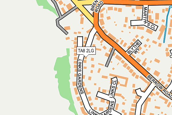 TA8 2LG map - OS OpenMap – Local (Ordnance Survey)