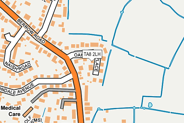 TA8 2LH map - OS OpenMap – Local (Ordnance Survey)