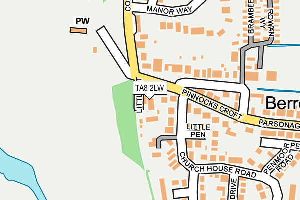 TA8 2LW map - OS OpenMap – Local (Ordnance Survey)