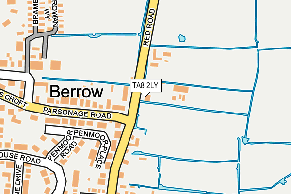 TA8 2LY map - OS OpenMap – Local (Ordnance Survey)