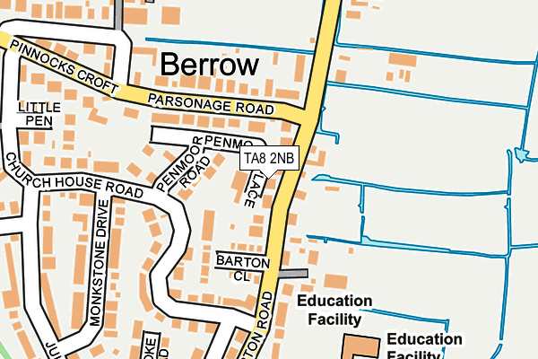 TA8 2NB map - OS OpenMap – Local (Ordnance Survey)