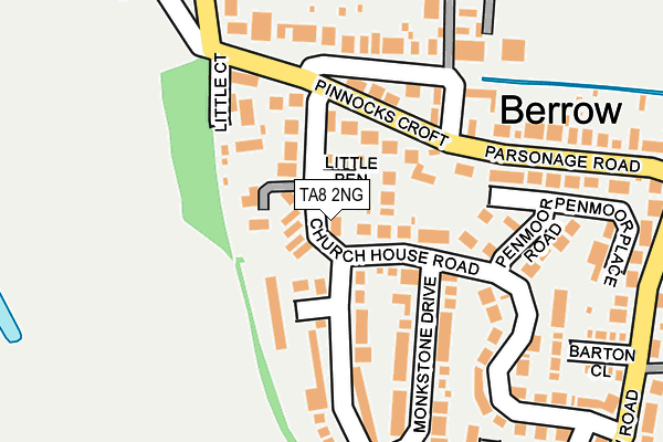 TA8 2NG map - OS OpenMap – Local (Ordnance Survey)
