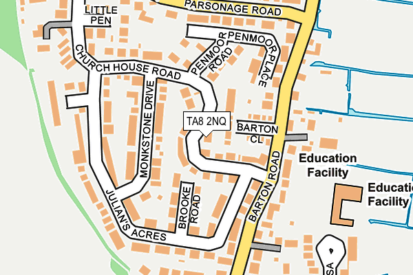TA8 2NQ map - OS OpenMap – Local (Ordnance Survey)