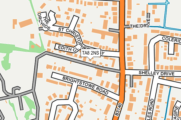 TA8 2NS map - OS OpenMap – Local (Ordnance Survey)