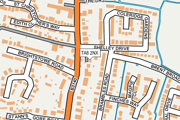 TA8 2NX map - OS OpenMap – Local (Ordnance Survey)