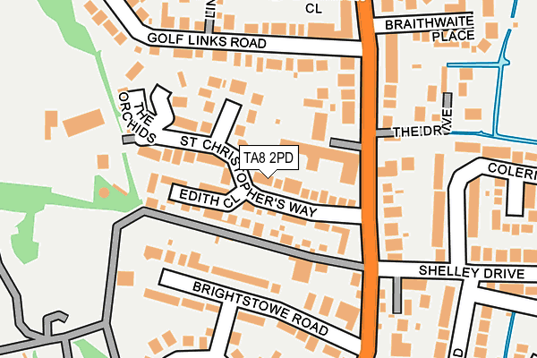 TA8 2PD map - OS OpenMap – Local (Ordnance Survey)