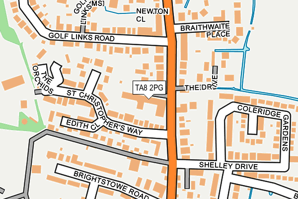 TA8 2PG map - OS OpenMap – Local (Ordnance Survey)