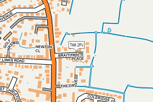 TA8 2PJ map - OS OpenMap – Local (Ordnance Survey)