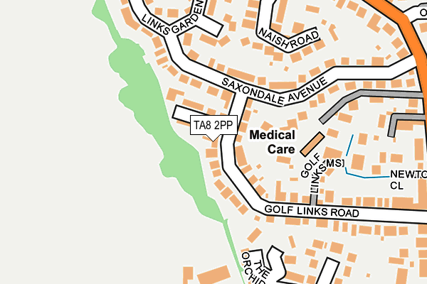 TA8 2PP map - OS OpenMap – Local (Ordnance Survey)