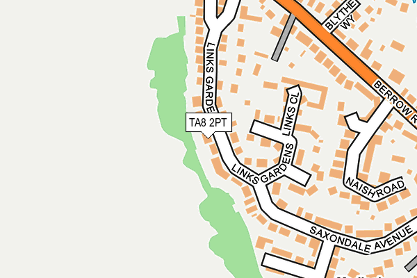 TA8 2PT map - OS OpenMap – Local (Ordnance Survey)