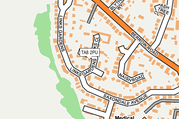 TA8 2PU map - OS OpenMap – Local (Ordnance Survey)