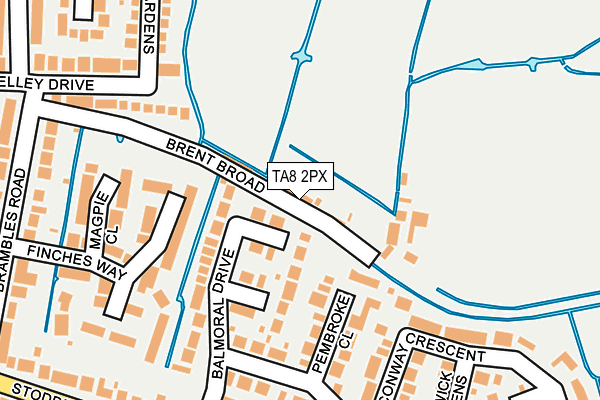TA8 2PX map - OS OpenMap – Local (Ordnance Survey)