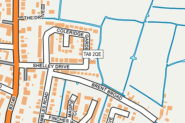 TA8 2QE map - OS OpenMap – Local (Ordnance Survey)