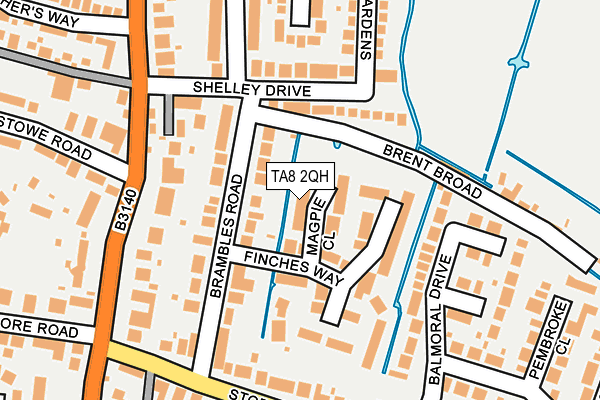 TA8 2QH map - OS OpenMap – Local (Ordnance Survey)